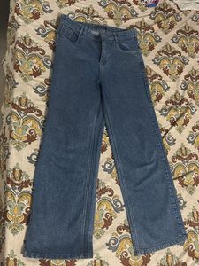 New blue denim jeans