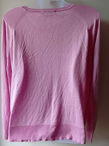 Pink Crew Neck Long Sleeve Sweater