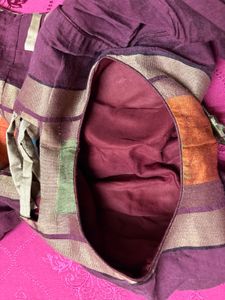 Ethnic Maroon Gown with Block Print