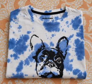 Jack &amp; Jones French Bulldog Tie-Dye T-Shirt