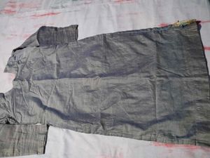 Designer Grey Kurta with Golden Embellishments