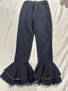 Ruffle Hem Jeans