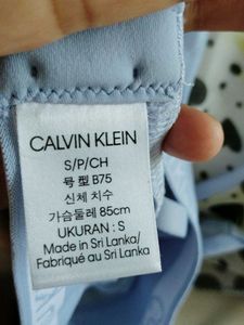 Calvin Klein Blue Polka Dot Bra