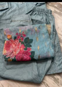 Embroidered Kurta Set with Dupatta
