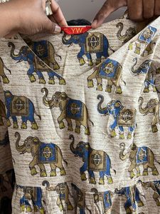 Unique Elephant Print Maxi Dress