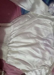 White Satin Top For Cocktail Night Or Dinner