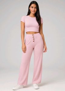 Pink Wide Leg Winter trousers for women