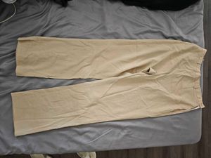 Mura Beige Linen Blend Trousers (good length)