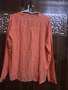 Peach Brezzy Full Sheeves Top