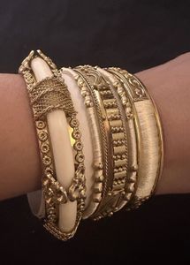 Vintage Ivory Resin Bangles