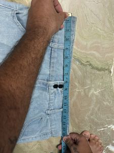 straight light blue denim