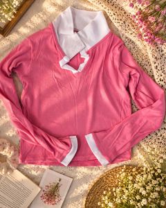 Cute Pink Long Sleeve Top🌷✨