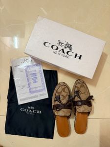 Coach Signature Mules 37 size