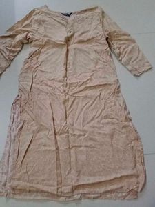 Beige Printed Kurta (new)