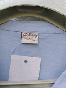 New with tag Cute Light Blue Button-Up Top