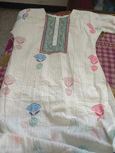 White Grand Kurti