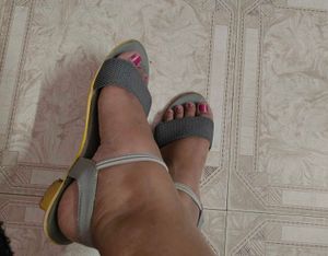 Elegant Gray Women's Sandals_rs.250