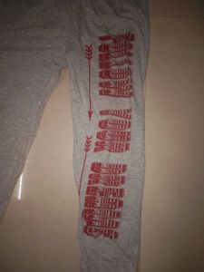 Grey Printed  Pants For Kids