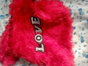 Red Furry Sling Bag