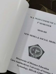 M.A. Mass Communication - New Media