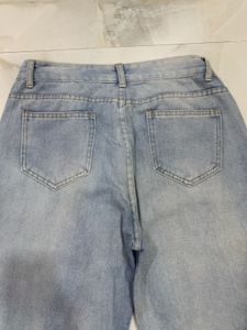 printed relaxed fit jeans