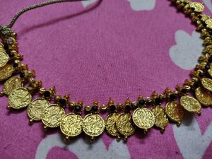 Gold Coin Necklace &amp; Earrings Set