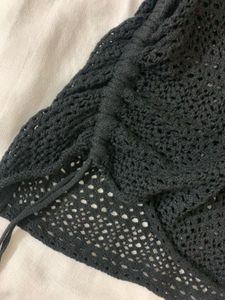 Black Crochet Tank Top