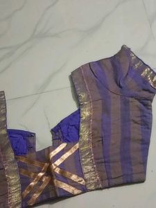 GentlyUsed Elegant Purple&amp;Brown StripedBlouse-36"
