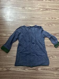 Denim style blue short kurti