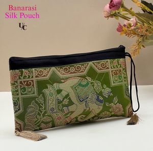 Banarasi Silk Pouch Bag