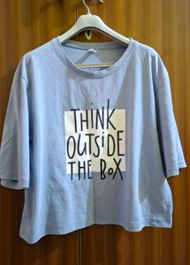 Blue Graphic Print T-shirt