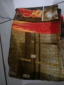 Designer Saree with Abstract Print