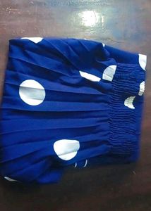 Blue Pleated Skirt