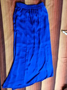 And Blue One Shoulder Waterfall Skirt Co-ord Set