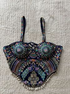Navratri Embroidered Peacock Blouse