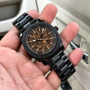 Fossil Automatic Skeleton Watch BLACK FOR MEN