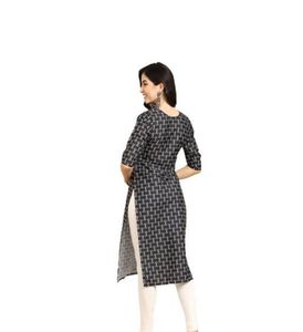 Black &amp; White Print Kurti