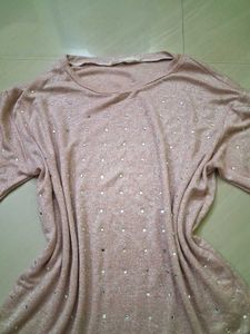 Sparkly Pink Tunic Top