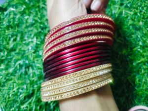 Red & Gold Bangle Set