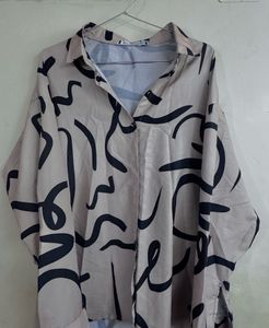Stylish Abstract Print Shirt and Pants Set