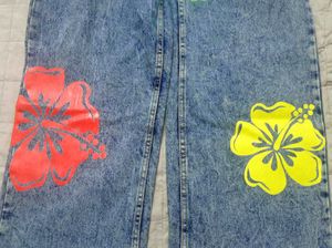 Custom Floral Denim Jeans