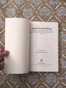 Stop Overthinking: Nick Trenton Book