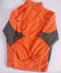 Men's Orange &amp; Grey Colorblock Jacket