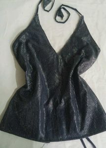y2k Sparkly Halter Neck Top