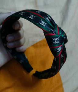 Sparkling Blue Bow &amp; Multicolour Printed Headband