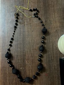 Elegant Black Beaded Necklace