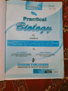 Class 11th Biology Practical Book.