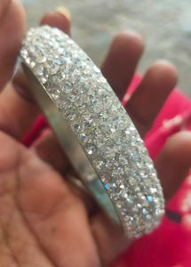 White Stone Bangles New.