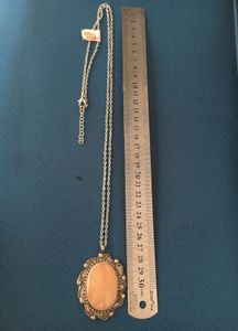 Vintage natural agate Silver Necklace