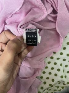 Cute Pink Cropped Long Sleeve Top